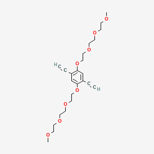 molecular formula C24H34O8 B3352257 1,4-Diethynyl-2,5-bis[2-[2-(2-methoxyethoxy)ethoxy]ethoxy]benzene CAS No. 444823-79-4