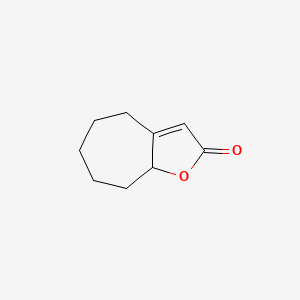 molecular formula C9H12O2 B3352277 2H-Cyclohepta[b]furan-2-one, 4,5,6,7,8,8a-hexahydro- CAS No. 4478-65-3