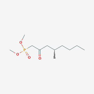 molecular formula C11H23O4P B033524 [(4S)-4-Methyl-2-oxooctyl]phosphonic acid dimethyl ester CAS No. 102276-54-0