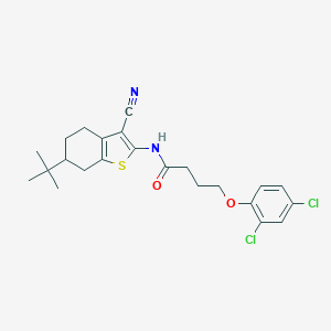 molecular formula C23H26Cl2N2O2S B335240 N-(6-tert-butyl-3-cyano-4,5,6,7-tetrahydro-1-benzothiophen-2-yl)-4-(2,4-dichlorophenoxy)butanamide 