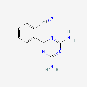 molecular formula C10H8N6 B3352463 2-(4,6-Diamino-1,3,5-triazin-2-yl)benzonitrile CAS No. 4784-15-0
