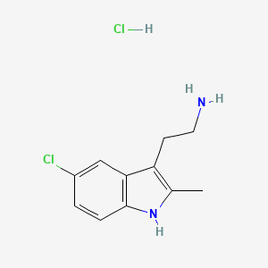 molecular formula C11H14Cl2N2 B3352473 2-(5-chloro-2-methyl-1H-indol-3-yl)ethanamine hydrochloride CAS No. 478914-89-5