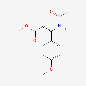 molecular formula C13H15NO4 B3352496 Methyl 3-acetamido-3-(4-methoxyphenyl)prop-2-enoate CAS No. 479550-63-5