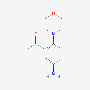 molecular formula C12H16N2O2 B3352519 1-(5-Amino-2-morpholinophenyl)ethanone CAS No. 482308-07-6