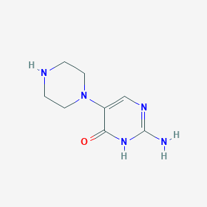 2-Amino-5-(piperazin-1-yl)pyrimidin-4(3H)-one