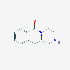 molecular formula C12H14N2O B3352628 1,2,3,4,11,11a-hexahydro-6H-Pyrazino[1,2-b]isoquinolin-6-one CAS No. 50290-84-1