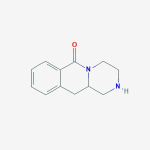 molecular formula C12H14N2O B3352628 1,2,3,4,11,11a-Hexahydro-pyrazino[1,2-b]isoquinolin-6-one CAS No. 50290-84-1