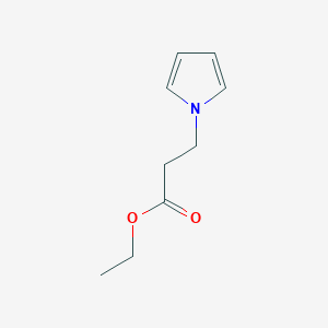 molecular formula C9H13NO2 B3352690 1H-Pyrrole-1-propanoic acid, ethyl ester CAS No. 50463-83-7