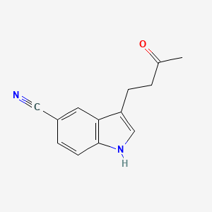 B3352695 3-(3-oxobutyl)-1H-indole-5-carbonitrile CAS No. 505062-51-1