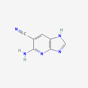 molecular formula C7H5N5 B3352757 5-amino-1H-imidazo[4,5-b]pyridine-6-carbonitrile CAS No. 50738-98-2