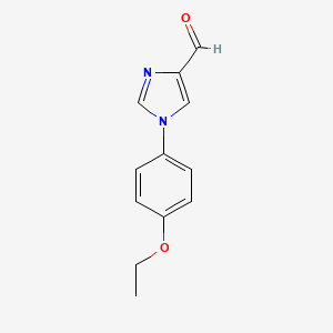 molecular formula C12H12N2O2 B3352963 1-(4-Ethoxyphenyl)-1H-imidazole-4-carbaldehyde CAS No. 52046-24-9