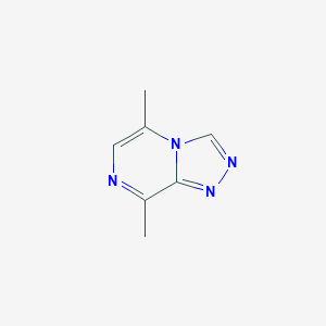molecular formula C7H8N4 B033530 5,8-Dimethyl-[1,2,4]triazolo[4,3-a]pyrazine CAS No. 19848-77-2