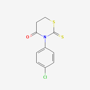 molecular formula C10H8ClNOS2 B3353003 3-(4-chlorophenyl)-2-thioxo-1,3-thiazinan-4-one CAS No. 52167-15-4