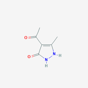 molecular formula C6H8N2O2 B3353007 4-ACETYL-5-METHYL-1,2-DIHYDROPYRAZOL-3-ONE CAS No. 52182-92-0