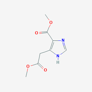 molecular formula C8H10N2O4 B3353085 Methyl 5-(2-methoxy-2-oxoethyl)-1h-imidazole-4-carboxylate CAS No. 52605-87-5