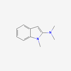 molecular formula C11H14N2 B3353238 N,N,1-Trimethyl-1H-indol-2-amine CAS No. 53541-63-2