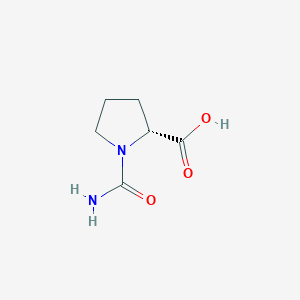 molecular formula C6H10N2O3 B3353333 (R)-1-Carbamoylpyrrolidine-2-carboxylicacid CAS No. 54080-03-4