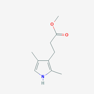 molecular formula C10H15NO2 B3353398 Methyl 3-(2,4-dimethyl-1H-pyrrol-3-yl)propanoate CAS No. 54474-51-0