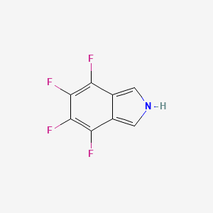 molecular formula C8H3F4N B3353531 4,5,6,7-Tetrafluoro-2H-isoindole CAS No. 55164-85-7