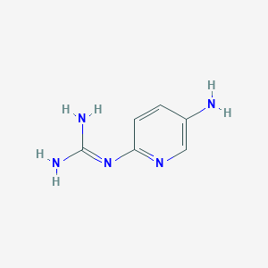 molecular formula C6H9N5 B3353631 N-(5-Aminopyridin-2-yl)guanidine CAS No. 556815-39-5