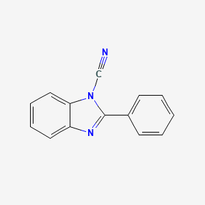 molecular formula C14H9N3 B3353658 2-Phenyl-1H-benzimidazole-1-carbonitrile CAS No. 55810-22-5
