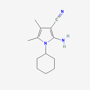 2-amino-1-cyclohexyl-4,5-dimethyl-1H-pyrrole-3-carbonitrile