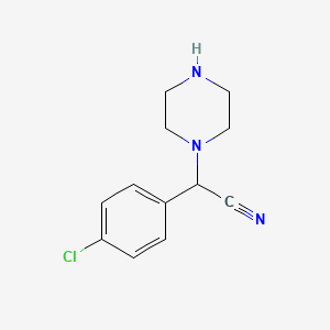 2-(4-Chlorophenyl)-2-(piperazin-1-YL)acetonitrile