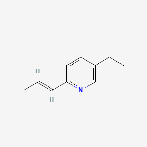 molecular formula C10H13N B3353683 5-Ethyl-2-prop-1-enylpyridine CAS No. 56057-99-9