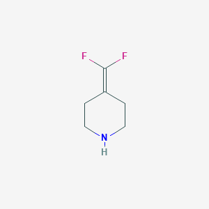 molecular formula C6H9F2N B3353691 4-(Difluoromethylidene)piperidine CAS No. 561307-32-2