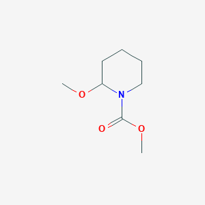 molecular formula C8H15NO3 B3353755 Methyl 2-methoxypiperidine-1-carboxylate CAS No. 56475-86-6