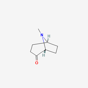 molecular formula C8H13NO B3353809 (1R,5S)-8-METHYL-8-AZABICYCLO[3.2.1]OCTAN-2-ONE CAS No. 56620-28-1