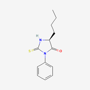 molecular formula C13H16N2OS B3353843 (5S)-5-Butyl-3-phenyl-2-sulfanylideneimidazolidin-4-one CAS No. 56710-94-2