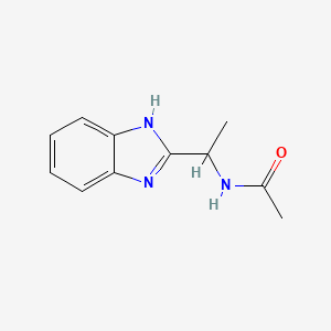 molecular formula C11H13N3O B3353865 N-[1-(1H-1,3-benzodiazol-2-yl)ethyl]acetamide CAS No. 568543-99-7