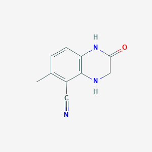 molecular formula C10H9N3O B3354085 6-Methyl-2-oxo-1,2,3,4-tetrahydroquinoxaline-5-carbonitrile CAS No. 573692-38-3