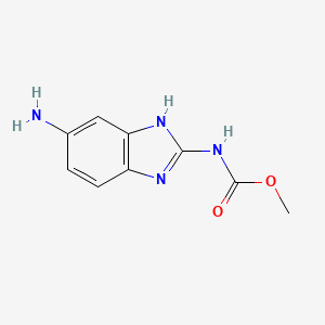 molecular formula C9H10N4O2 B3354095 methyl 5-amino-1H-benzimidazole-2-carbamate CAS No. 57438-18-3