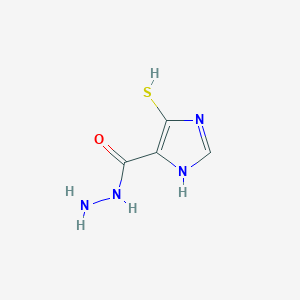 molecular formula C4H6N4OS B3354283 4-Mercapto-1H-imidazole-5-carbohydrazide CAS No. 58413-35-7
