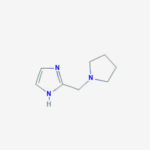 molecular formula C8H13N3 B3354315 2-(pyrrolidin-1-ylmethyl)-1H-imidazole CAS No. 58610-69-8
