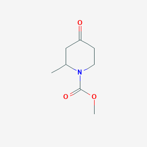 molecular formula C8H13NO3 B3354356 Methyl 2-methyl-4-oxopiperidine-1-carboxylate CAS No. 58859-68-0