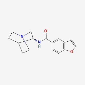 molecular formula C16H18N2O2 B3354357 N-[(3R)-1-azabicyclo[2.2.2]octan-3-yl]-1-benzofuran-5-carboxamide CAS No. 588703-26-8