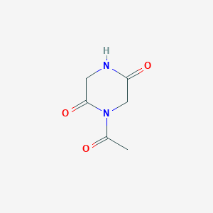 molecular formula C6H8N2O3 B3354476 1-Acetylpiperazine-2,5-dione CAS No. 59595-18-5