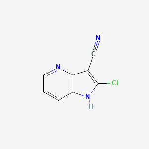 molecular formula C8H4ClN3 B3354497 2-Chloro-1H-pyrrolo[3,2-b]pyridine-3-carbonitrile CAS No. 596823-70-0