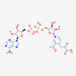 3-[1-[(2R,3R,4S,5R)-5-[[[[(2R,3S,4R,5R)-5-(6-aminopurin-9-yl)-3,4-dihydroxyoxolan-2-yl]methoxy-hydroxyphosphoryl]oxy-hydroxyphosphoryl]oxymethyl]-3,4-dihydroxyoxolan-2-yl]-3-formyl-4H-pyridin-4-yl]-2-oxopropanoic acid