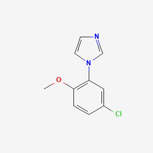 molecular formula C10H9ClN2O B3354879 1-(5-Chloro-2-methoxyphenyl)-1H-imidazole CAS No. 61292-67-9