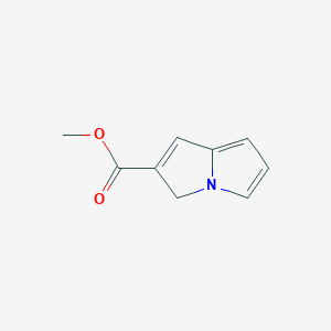 molecular formula C9H9NO2 B3354916 Methyl 3H-pyrrolizine-2-carboxylate CAS No. 61338-78-1