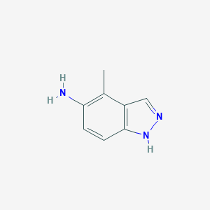molecular formula C8H9N3 B033550 4-methyl-1H-indazol-5-amine CAS No. 101257-89-0