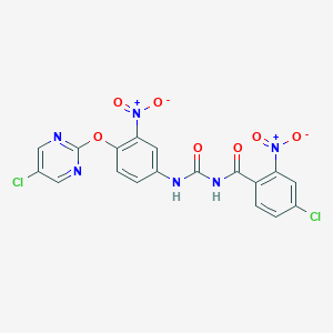 Benzamide, 4-chloro-N-(((4-((5-chloro-2-pyrimidinyl)oxy)-3-nitrophenyl)amino)carbonyl)-2-nitro-