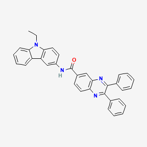 molecular formula C35H26N4O B3355274 N-(9-ethyl-9H-carbazol-3-yl)-2,3-diphenylquinoxaline-6-carboxamide CAS No. 622803-83-2