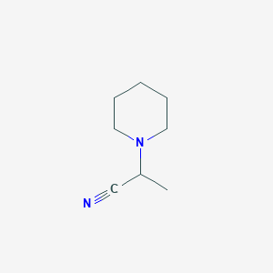 molecular formula C8H14N2 B3355545 2-(Piperidin-1-yl)propanenitrile CAS No. 62842-38-0