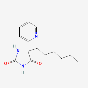 5-Hexyl-5-(pyridin-2-yl)imidazolidine-2,4-dione