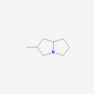 molecular formula C8H15N B3355572 2-Methylhexahydro-1h-pyrrolizine CAS No. 63008-88-8